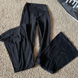 cross over flare leggings